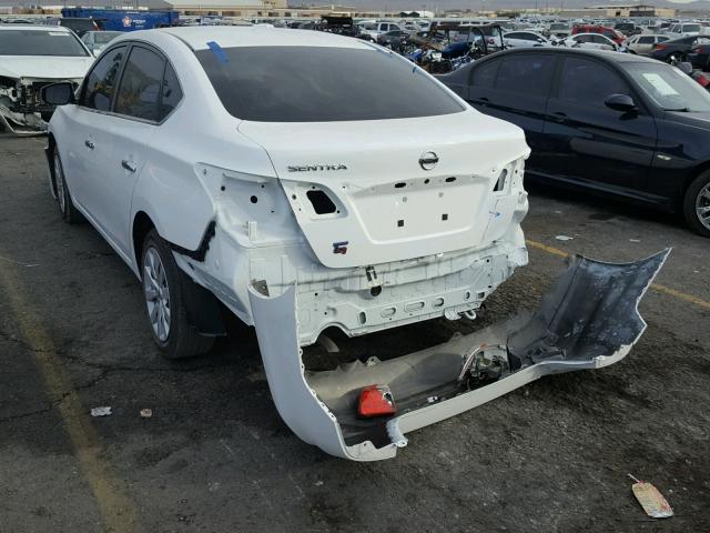 3N1AB7AP7HY266431 - 2017 NISSAN SENTRA S WHITE photo 3