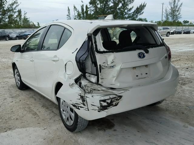 JTDKDTB31F1114534 - 2015 TOYOTA PRIUS C WHITE photo 3