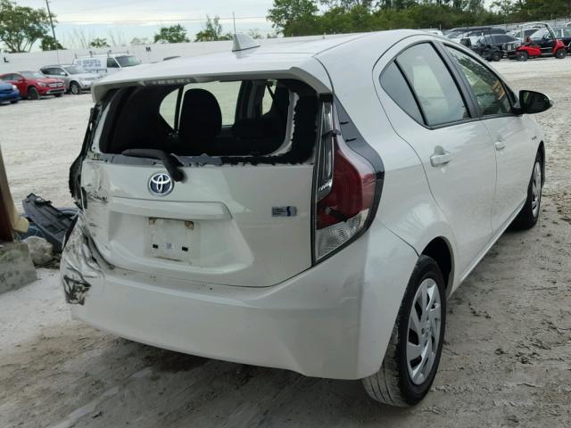 JTDKDTB31F1114534 - 2015 TOYOTA PRIUS C WHITE photo 4