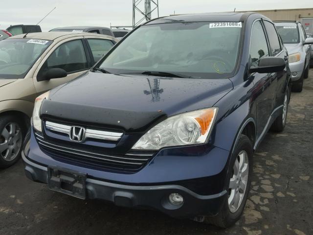 JHLRE38519C001473 - 2009 HONDA CR-V EX BLUE photo 2