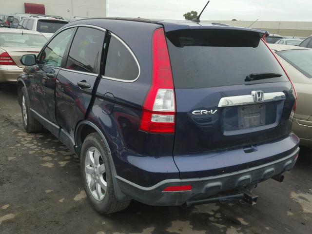 JHLRE38519C001473 - 2009 HONDA CR-V EX BLUE photo 3