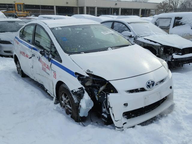 JTDKN3DUXB0270851 - 2011 TOYOTA PRIUS WHITE photo 1