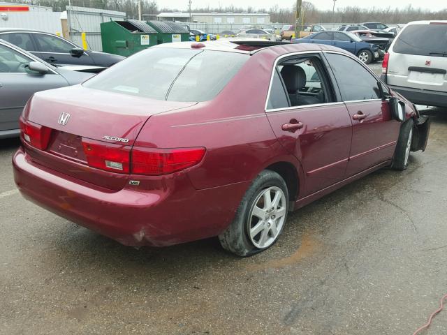 1HGCM66575A067186 - 2005 HONDA ACCORD EX MAROON photo 4