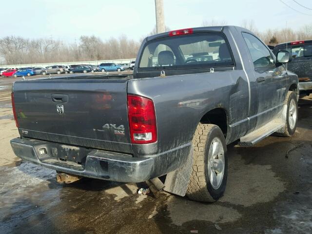 1D7HU16D15J607975 - 2005 DODGE RAM 1500 S GRAY photo 4