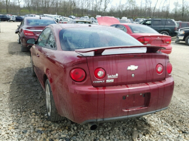 1G1AM15BX77283140 - 2007 CHEVROLET COBALT SS BURGUNDY photo 3