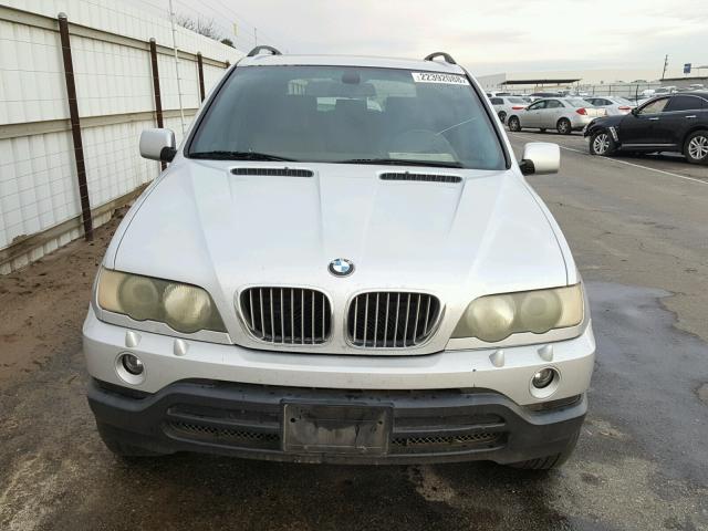 5UXFB33553LH44808 - 2003 BMW X5 4.4I SILVER photo 9