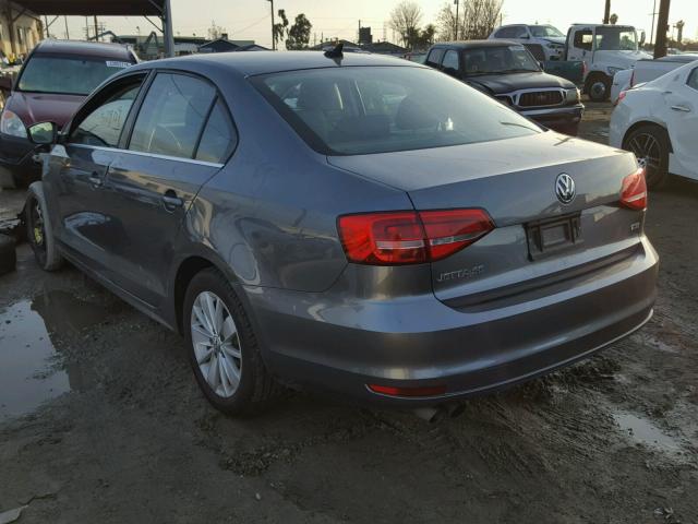 3VWD17AJ7FM259635 - 2015 VOLKSWAGEN JETTA SE GRAY photo 3