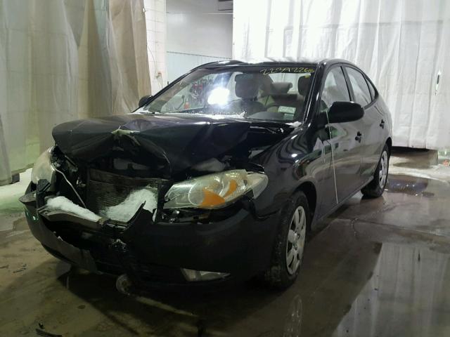 KMHDU46D58U485954 - 2008 HYUNDAI ELANTRA GL BLACK photo 2