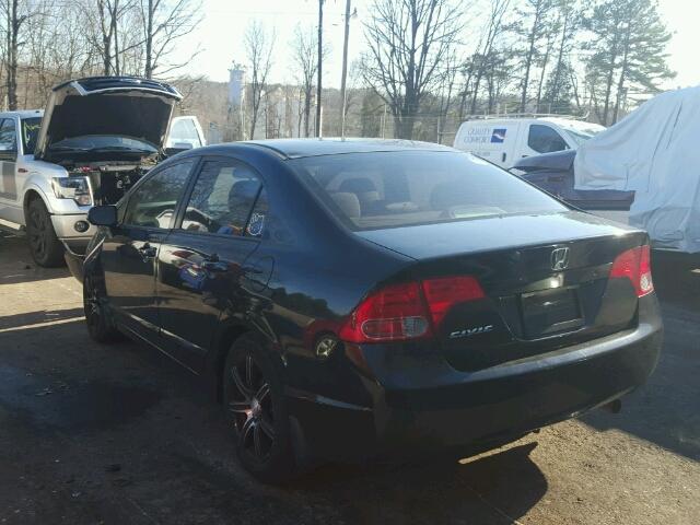 1HGFA16506L013596 - 2006 HONDA CIVIC LX BLACK photo 3