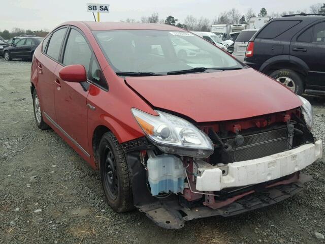 JTDKN3DU8A0213790 - 2010 TOYOTA PRIUS RED photo 1