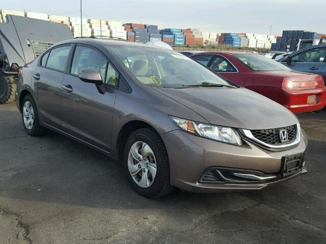 2HGFB2F56DH501836 - 2013 HONDA CIVIC LX GRAY photo 1