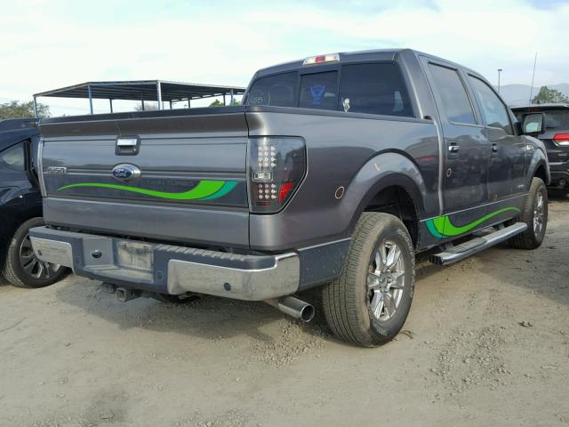 1FTFW1CT2BFB44931 - 2011 FORD F150 SUPER GRAY photo 4