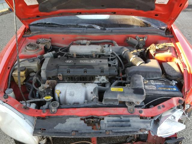 KMHJW35F4YU178981 - 2000 HYUNDAI ELANTRA GL RED photo 7