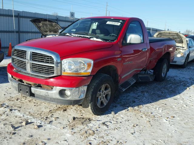 1D7HU16246J131690 - 2006 DODGE RAM 1500 S RED photo 2