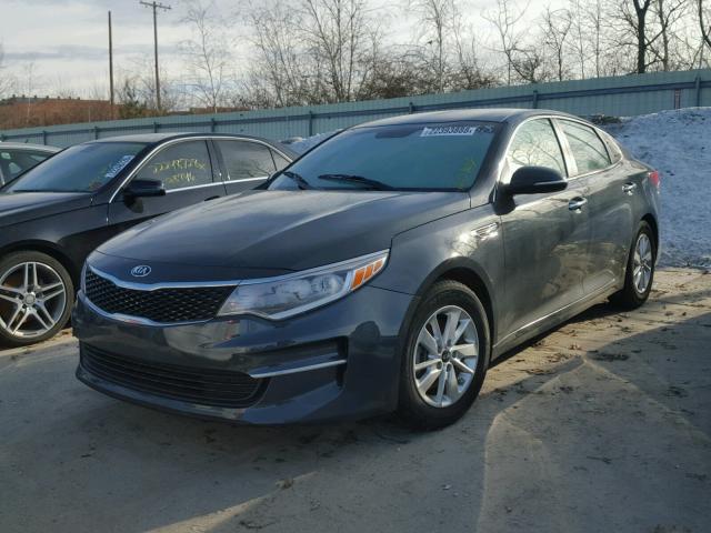 KNAGT4L34G5070131 - 2016 KIA OPTIMA LX GRAY photo 2