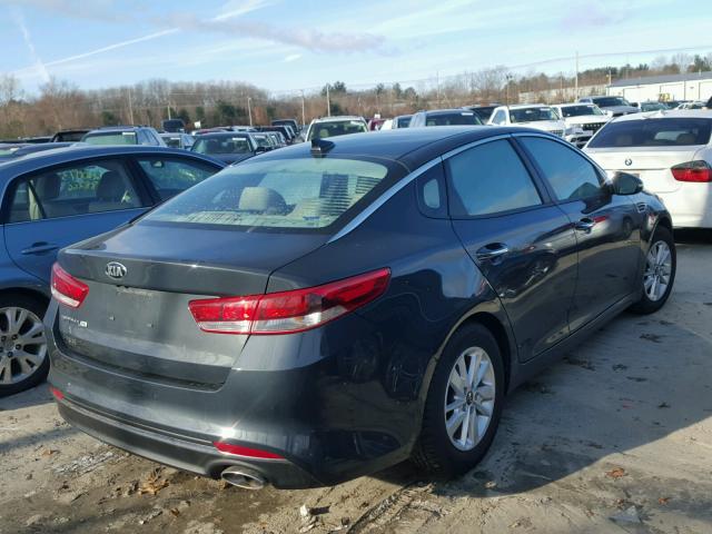 KNAGT4L34G5070131 - 2016 KIA OPTIMA LX GRAY photo 4