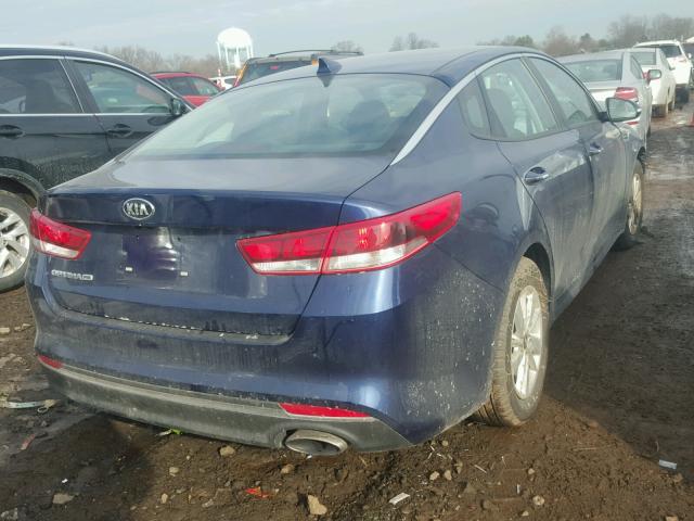 5XXGT4L35HG177804 - 2017 KIA OPTIMA LX BLUE photo 4