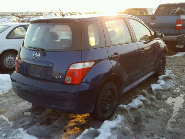 JTKKT624X60137600 - 2006 TOYOTA SCION XA BLUE photo 4