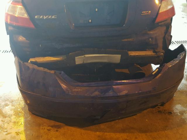 2HGFG21597H711182 - 2007 HONDA CIVIC SI BLUE photo 9