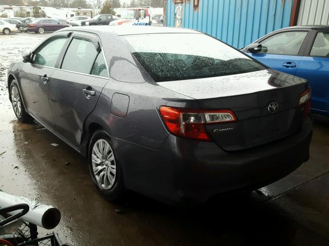 4T4BF1FK3CR190123 - 2012 TOYOTA CAMRY BASE GRAY photo 3