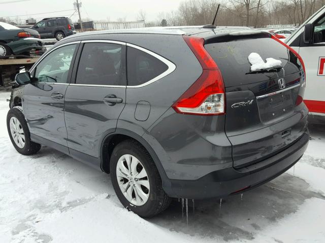 5J6RM4H74EL059105 - 2014 HONDA CR-V EXL GRAY photo 3