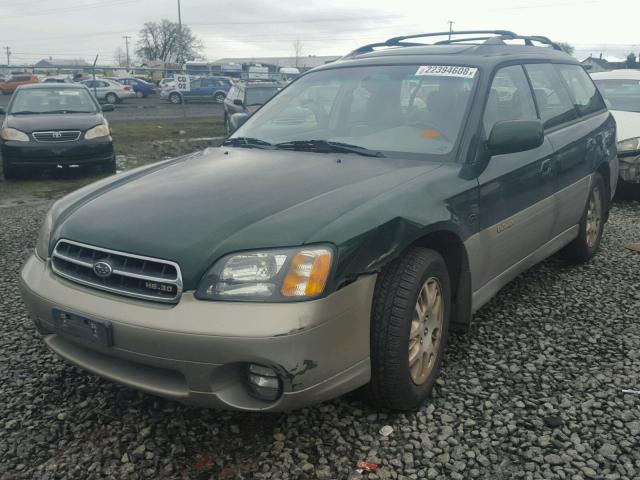 4S3BH806917672118 - 2001 SUBARU LEGACY OUT GREEN photo 2