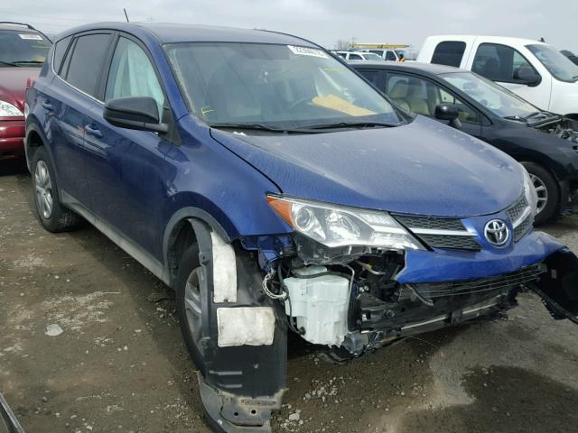 2T3ZFREV7EW119522 - 2014 TOYOTA RAV4 LE BLUE photo 1