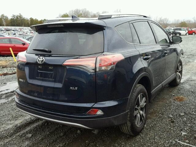 JTMWFREV5HJ717467 - 2017 TOYOTA RAV4 XLE BLUE photo 4