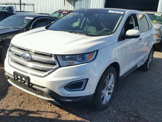 2FMPK4K84FBB38789 - 2015 FORD EDGE TITAN WHITE photo 2