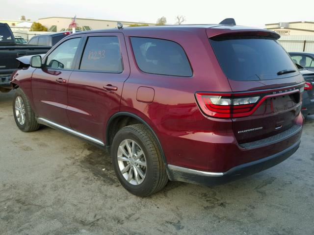 1C4RDHAG1HC936449 - 2017 DODGE DURANGO SX BURGUNDY photo 3