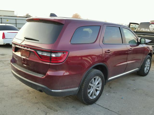 1C4RDHAG1HC936449 - 2017 DODGE DURANGO SX BURGUNDY photo 4