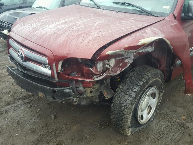 5TBBT44113S429099 - 2003 TOYOTA TUNDRA ACC RED photo 9