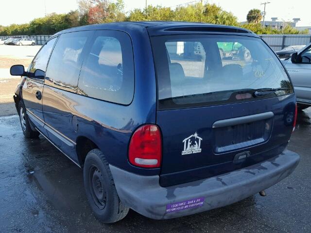 2B4FP25B5YR505459 - 2000 DODGE CARAVAN BLUE photo 3