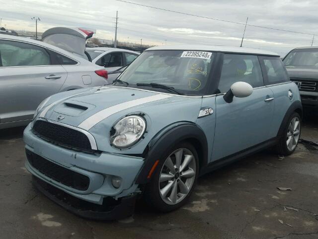 WMWSV3C54DT393750 - 2013 MINI COOPER S BLUE photo 2