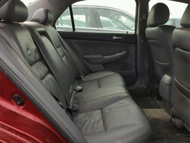 1HGCM66584A027200 - 2004 HONDA ACCORD EX RED photo 6