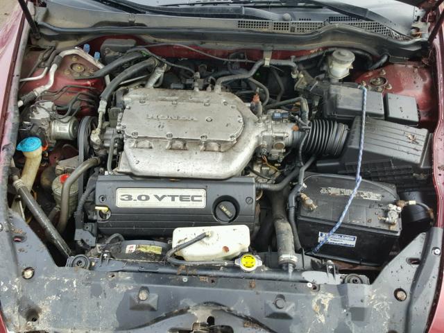 1HGCM66584A027200 - 2004 HONDA ACCORD EX RED photo 7