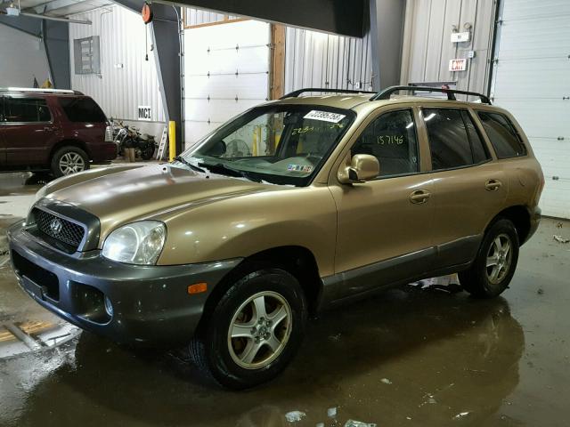 KM8SC73D43U544601 - 2003 HYUNDAI SANTA FE G GOLD photo 2