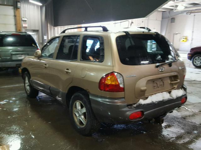 KM8SC73D43U544601 - 2003 HYUNDAI SANTA FE G GOLD photo 3