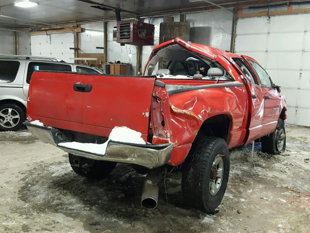 1D7KS28CX6J226844 - 2006 DODGE RAM 2500 S RED photo 4