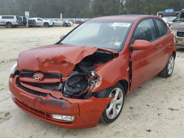 KMHCN36CX9U113635 - 2009 HYUNDAI ACCENT SE ORANGE photo 2