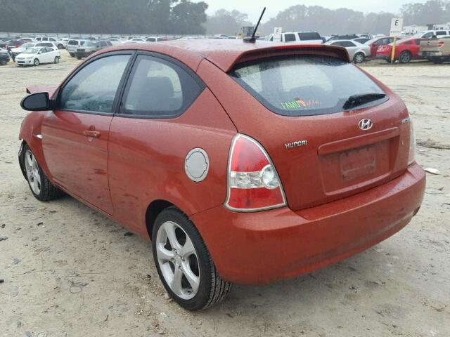 KMHCN36CX9U113635 - 2009 HYUNDAI ACCENT SE ORANGE photo 3