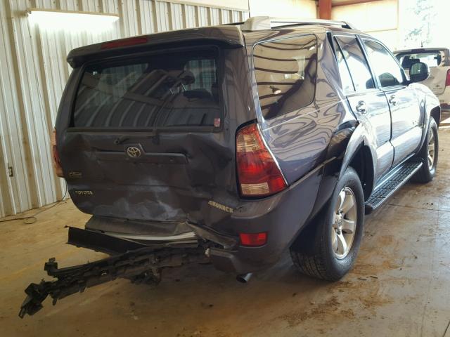 JTEZT14R248003529 - 2004 TOYOTA 4RUNNER SR GRAY photo 4