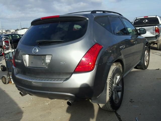 JN8AZ08T47W510811 - 2007 NISSAN MURANO SL GRAY photo 4