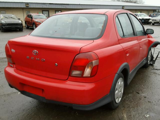 JTDBT123X20227020 - 2002 TOYOTA ECHO RED photo 4