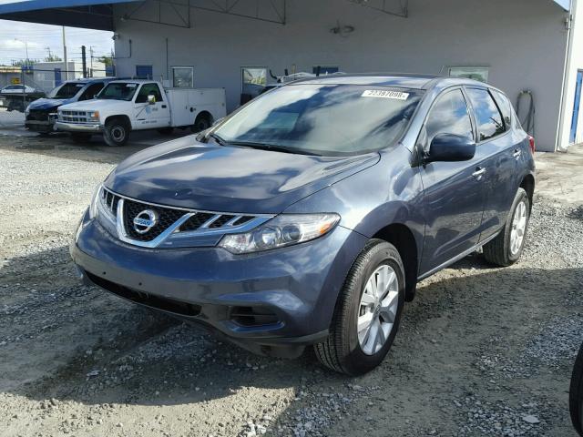 JN8AZ1MW8EW507820 - 2014 NISSAN MURANO S BLUE photo 2