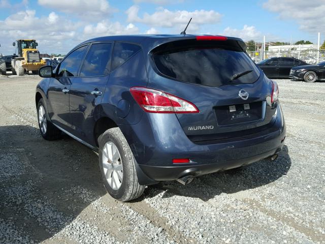 JN8AZ1MW8EW507820 - 2014 NISSAN MURANO S BLUE photo 3