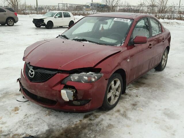 JM1BK12F161507292 - 2006 MAZDA 3 I RED photo 2