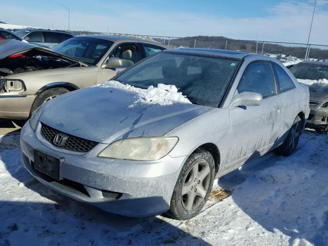 1HGEM21954L034170 - 2004 HONDA CIVIC EX SILVER photo 2