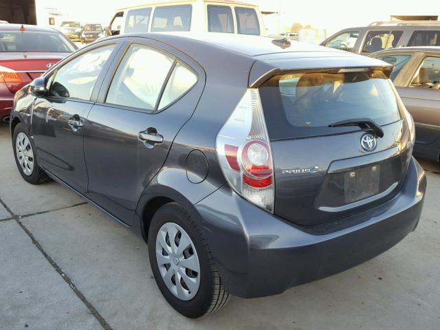 JTDKDTB33D1039834 - 2013 TOYOTA PRIUS C GRAY photo 3