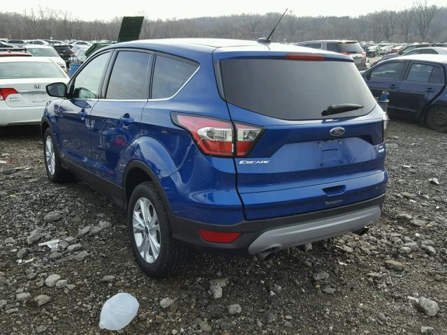 1FMCU0G94HUB79858 - 2017 FORD ESCAPE SE BLUE photo 3